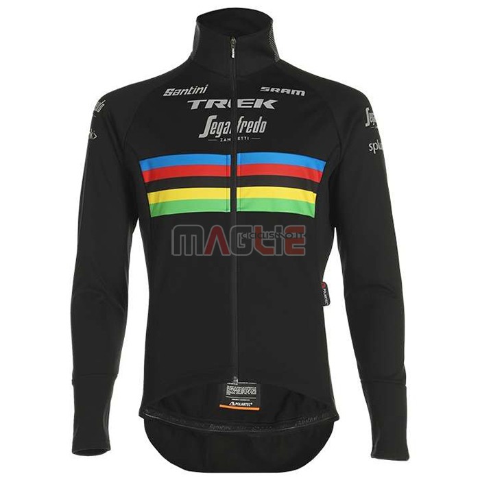 Maglia UCI Mondo Campione Trek Segafredo Manica Lunga 2020 Nero